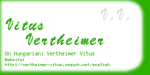 vitus vertheimer business card